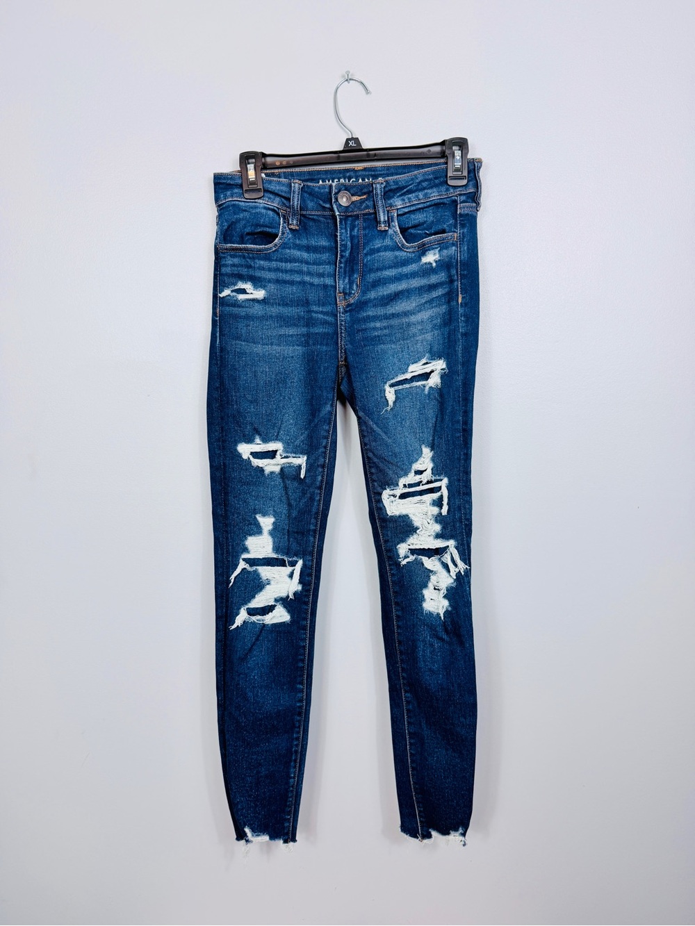 American Eagle medium denim next level stretch hi-rise jegging jeans size 4